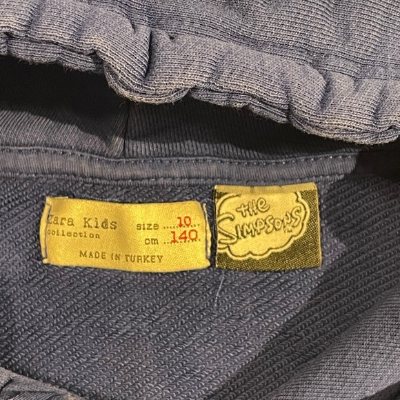 Zara “The Simpsons- Bart” Hoodie- Blue Size 10 - Picture 3 of 10